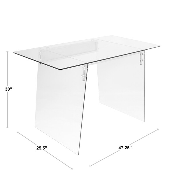 Glacier Desk In Clear And Chrome